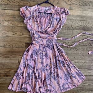 Calypso St. Barth Silk Midi Wrap Dress